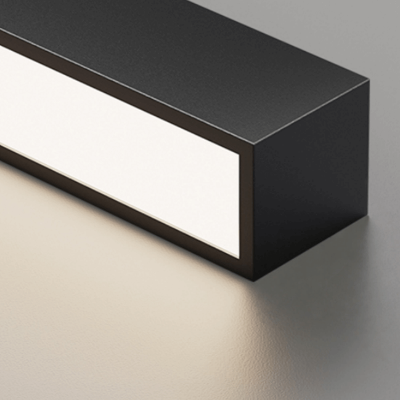 Arcato Minimalistische lineare LED-Deckenleuchte – Schwarz für das Wohnzimmer