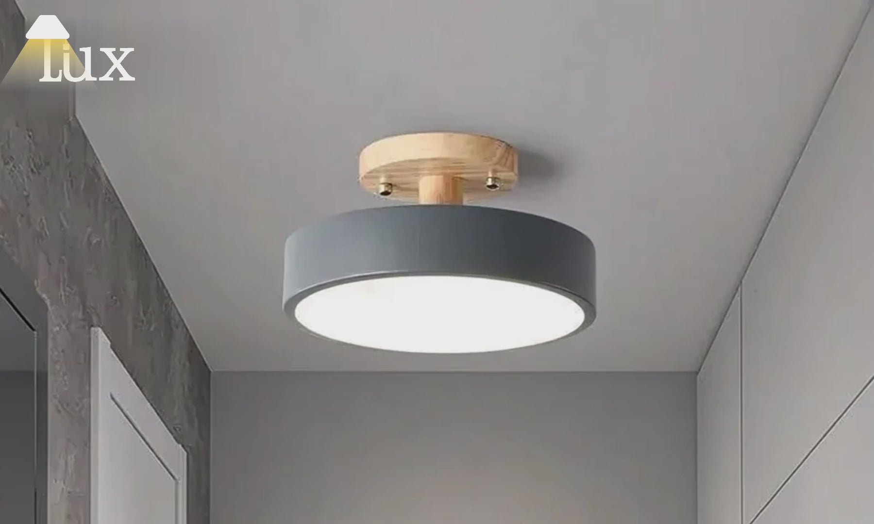 Morandia Deckenleuchte im Morandi-Stil – Weiß/Rosa/Grün, Holz &amp; Acryl fürs Schlafzimmer