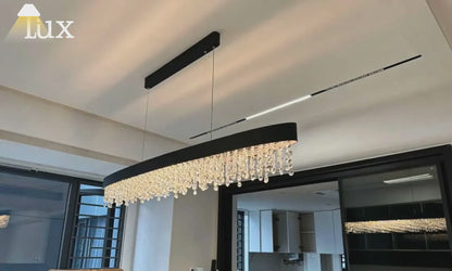 Excelis Royal Kristall-Pendelleuchte – 4-farbige Esszimmer-/Kücheninsel