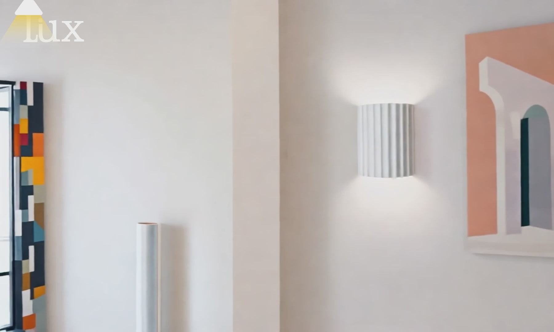 Arcato Moderne Harz-Wandleuchte – Grün/Grau/Orange für Wohnzimmer/Schlafzimmer
