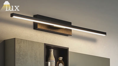 Arcato Moderne lineare Wandleuchte – Schwarze/weiße Metallleuchte fürs Schlafzimmer