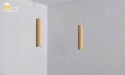 Arcato Minimalistische Pendelleuchte – Braun/Gelbes Holz &amp; Acryl für das Esszimmer