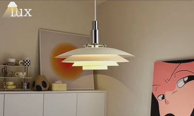 Moderne Metall-Pendelleuchte Crema – Schwarz/Weiß für das Esszimmer