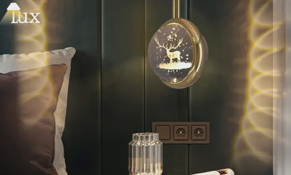 Vivara Art Deco Gold-Pendelleuchte – Kugelförmige Metall-/Kristallleuchte fürs Schlafzimmer