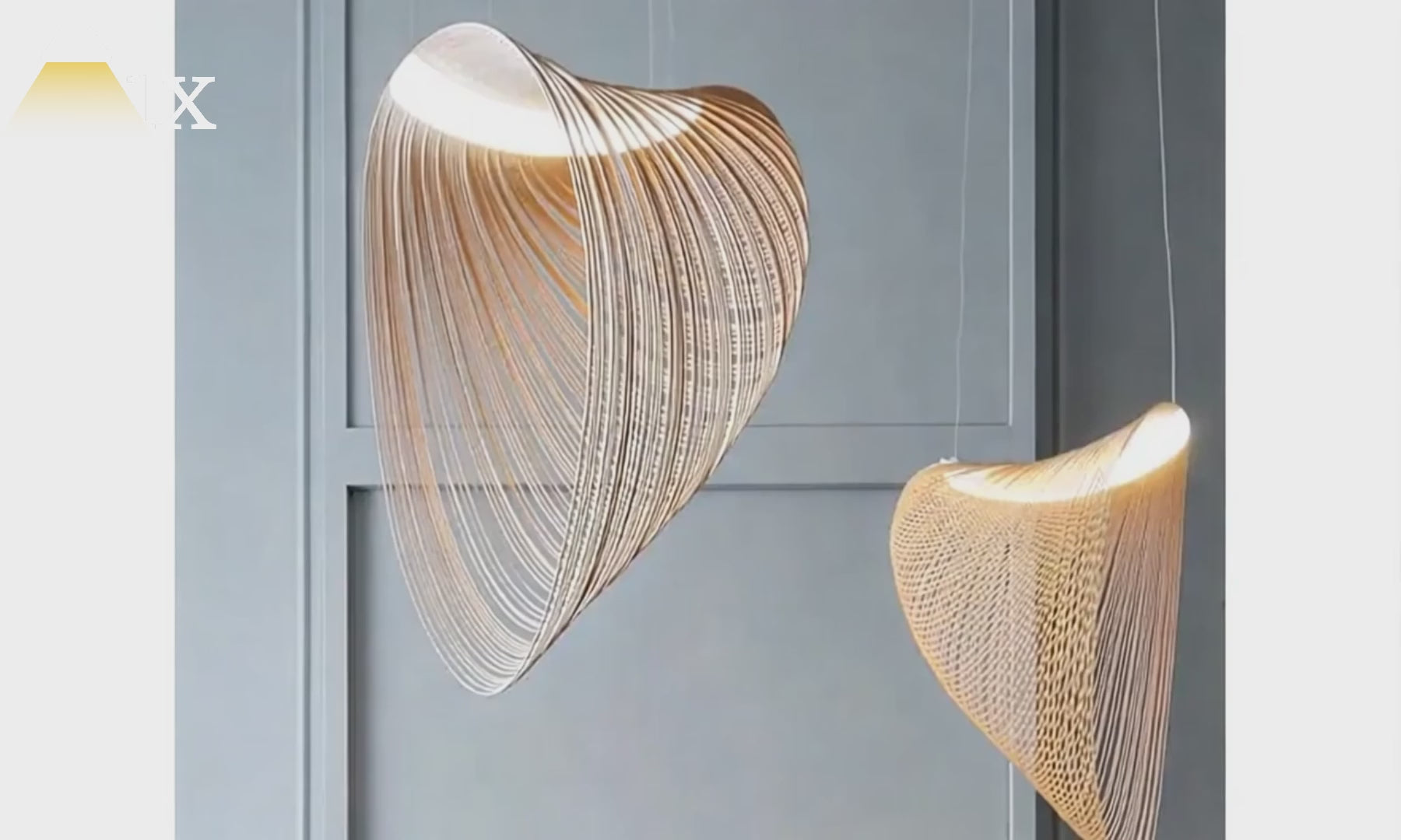 Zenno Art-Deco-Pendelleuchte – Unregelmäßiges Holzdesign für das Esszimmer