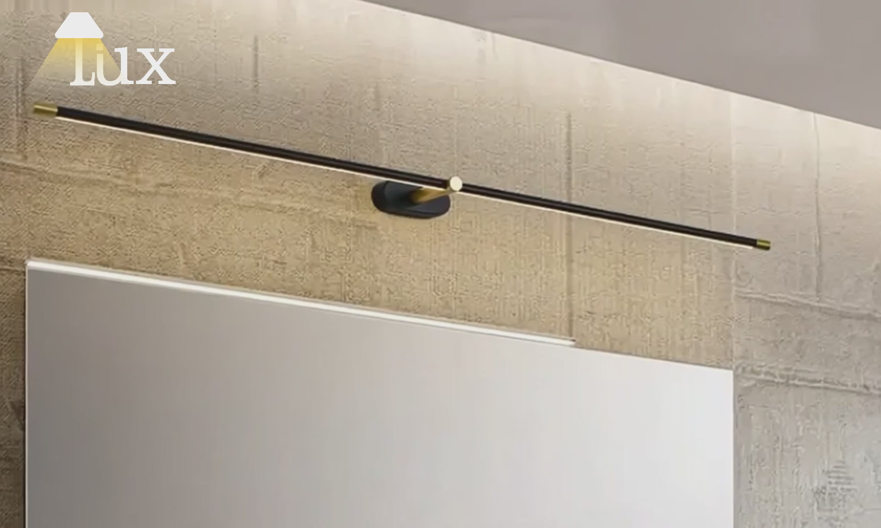Arcato Minimalistische lineare Waschtischleuchte – Metall/Acryl für Badezimmer