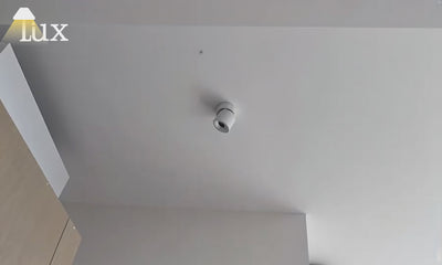 Arcato Moderne zylindrische Deckenleuchte – Schwarz/Weißes Metall für Schlafzimmer