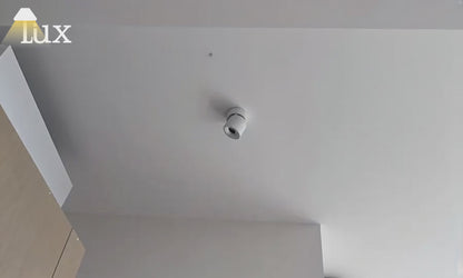 Arcato Moderne zylindrische Deckenleuchte – Schwarz/Weißes Metall für Schlafzimmer