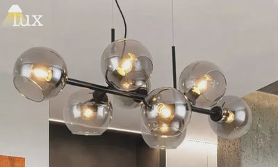 Nebula Moderner Kronleuchter - Schwarz/Gold Metall für das Esszimmer