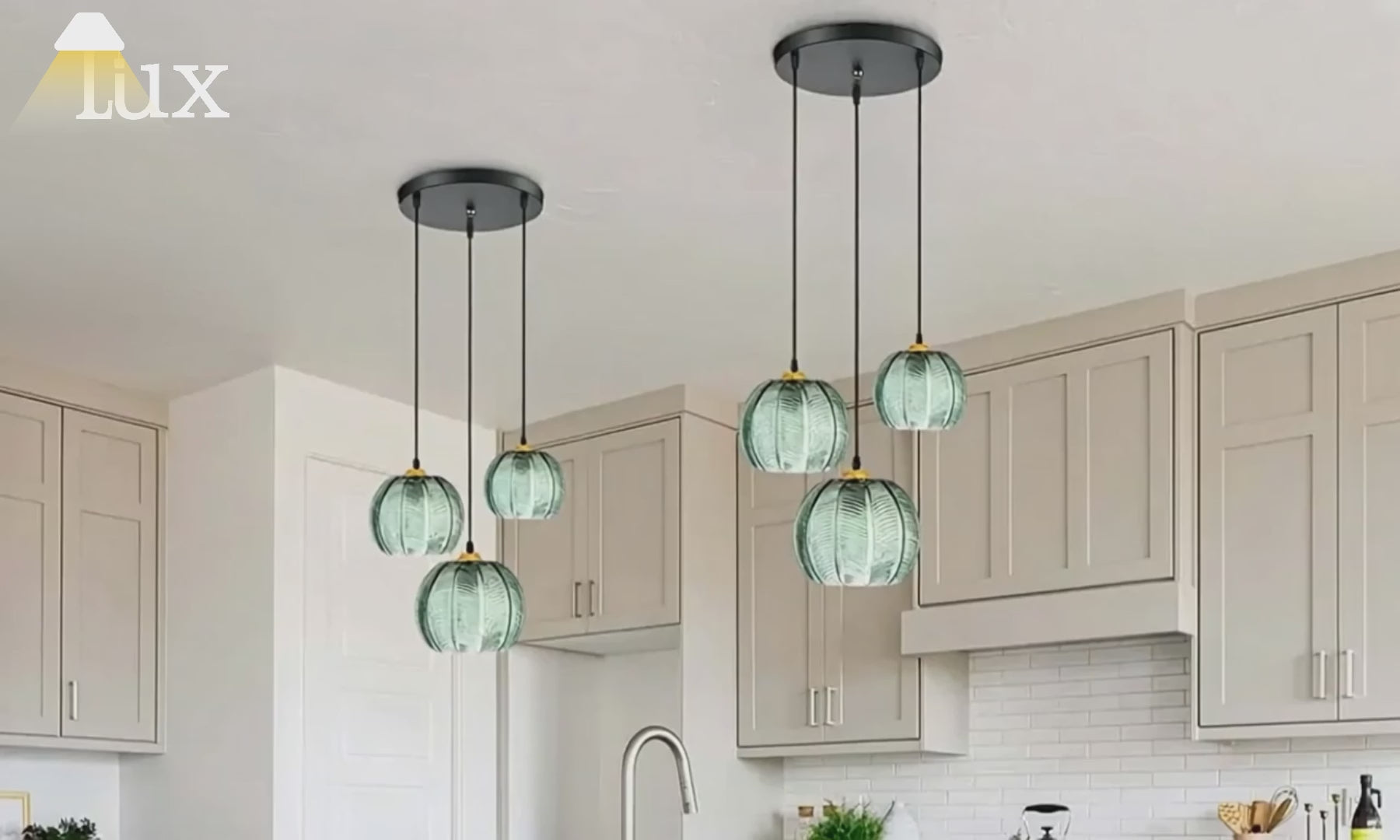 Vetro Moderne dekorative Pendelleuchte - Glas/Metall für das Wohnzimmer