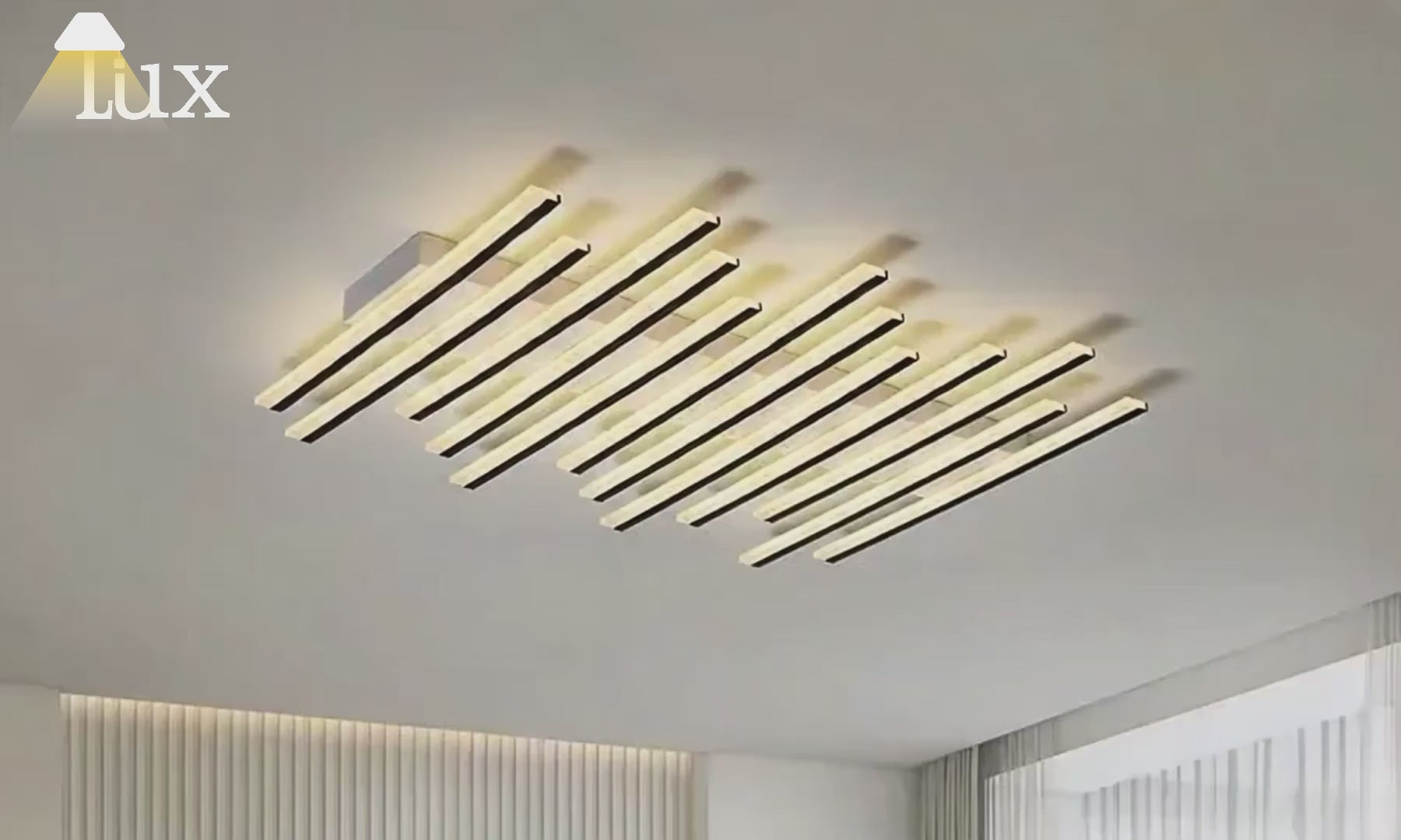 Arcato Minimalistische lineare Deckenleuchte - Metall-Deckenleuchte für das Wohnzimmer