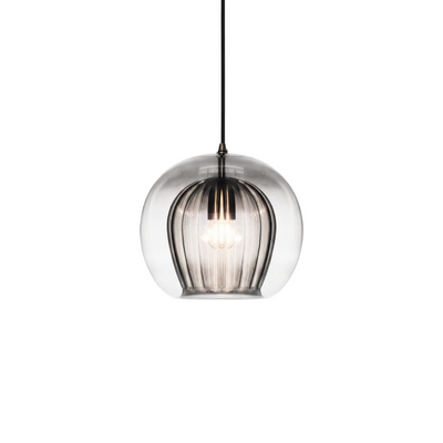 Vetro Nordic Globe Pendelleuchte – Klares oder bernsteinfarbenes Glas fürs Schlafzimmer
