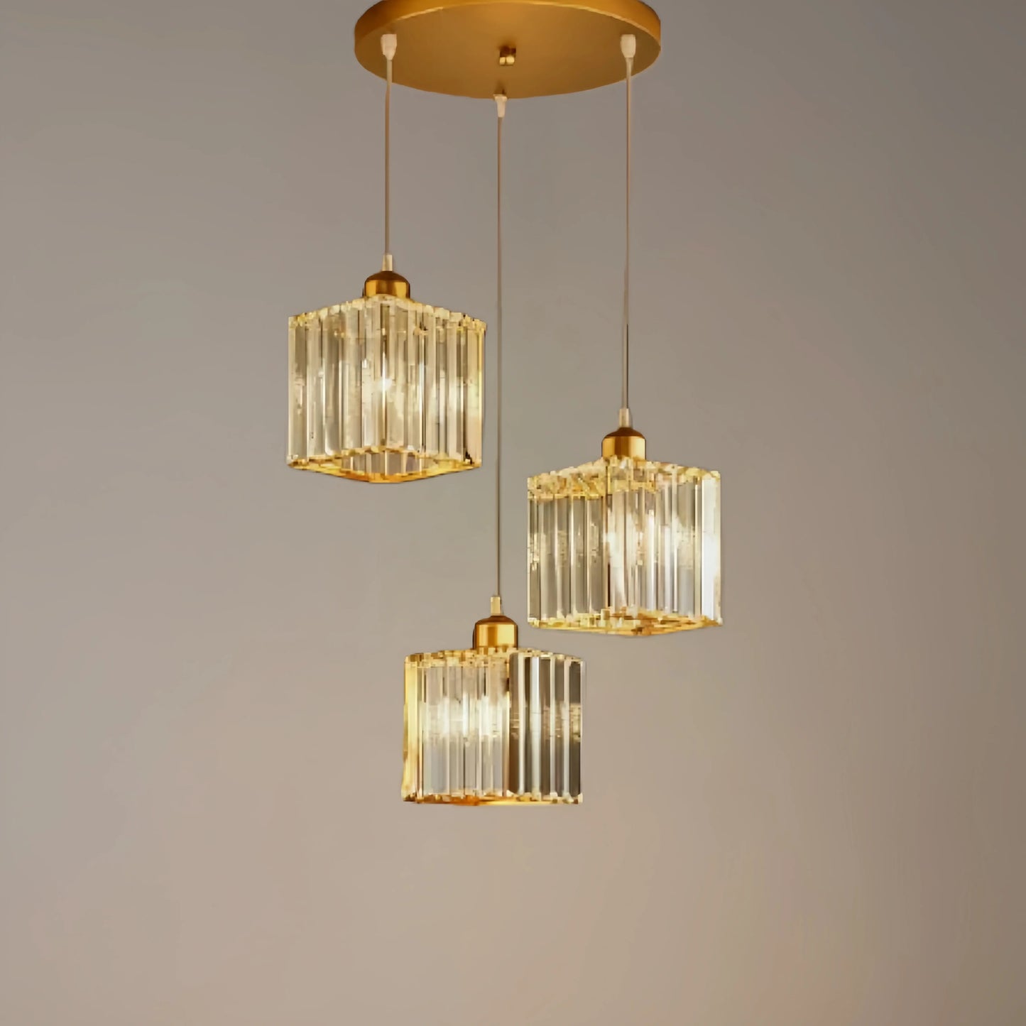 Vetro Nordic LED Pendant Light-Metal/Glass Black/Gold for Dining Room/Living Room